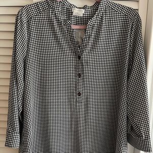 Van Heusen Houndstooth button up Blouse